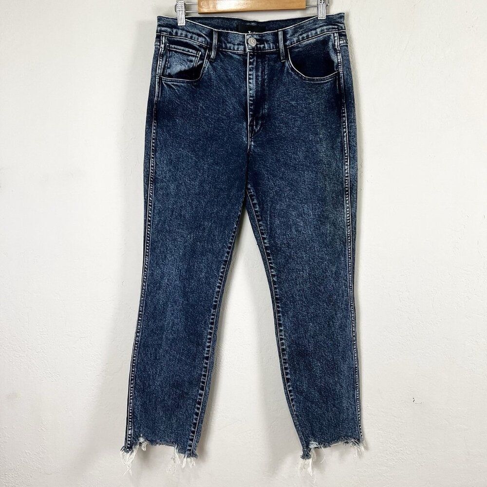 3X1 Jeans Straight Authentic Crop High Rise Sid Acid Wash Denim 80s Size 31